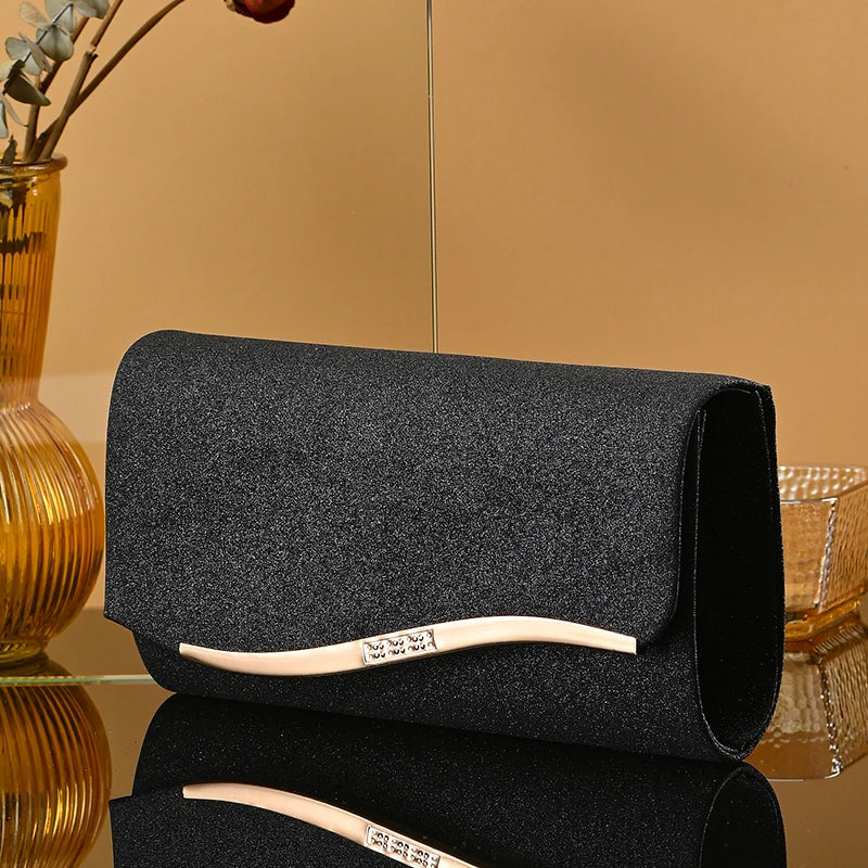 Pochette femme luxe de soirée Blanc-Dorée-Noir-Argent-ShopGET® 