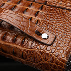 Pochette homme décor peau de crocodile Noir / 22cm x 14cm x 4.5cm-Marron / 22cm x 14cm x 4.5cm-ShopGET® 