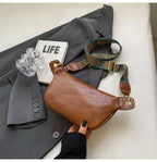 Sac banane en cuir artificiel femme