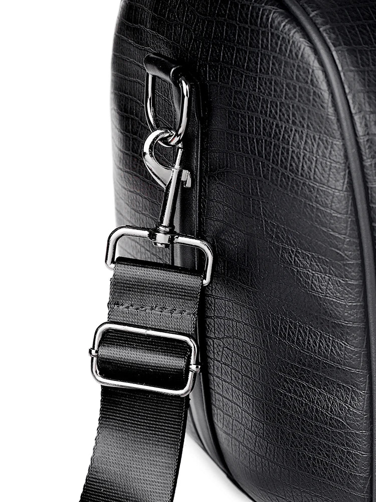 Sac weekend femme en cuir solide et premium Noir-ShopGET® 