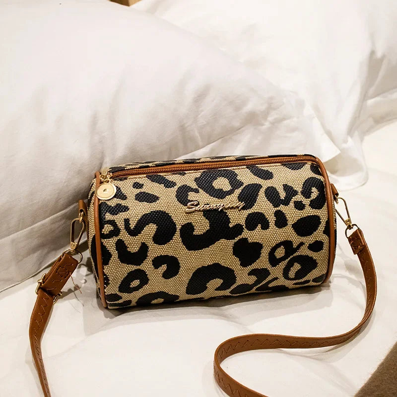 Sac banane cuir femme léopard