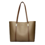 Sac cabas noir été cuir brillant Kaki-Gris-Apricot-Noir-Marron A-Marron B-ShopGET® 