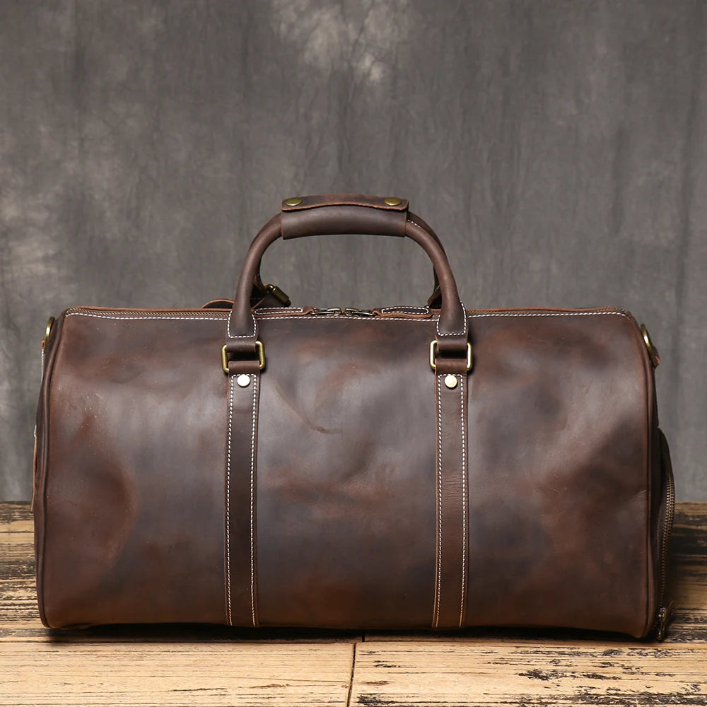 Sac polochon  noir Marron / 50 x 22 x 26cm-Café / 50 x 22 x 26cm-Noir / 50 x 22 x 26cm-ShopGET® 