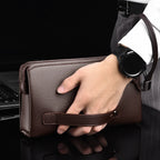 Pochette homme original en matériaux nobles 23 x 4 x 14cm / Noir-23 x 4 x 14cm / Marron-ShopGET® 