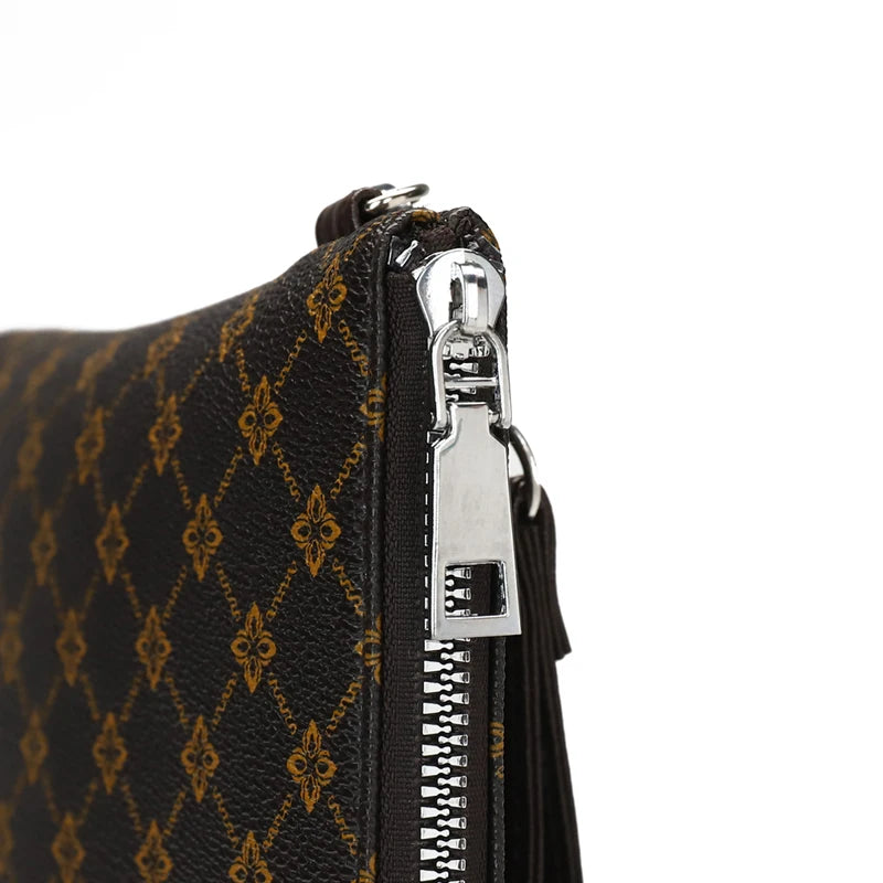 Pochette homme été de luxe Marron / 28cm x 19cm x 2cm-Marron / 24cm x 16cm x 2cm-ShopGET® 