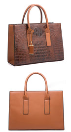 Sac cabas noir traveasy Vintage en cuir Marron-Noir-Rouge-ShopGET® 