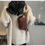 Sac banane en cuir artificiel femme