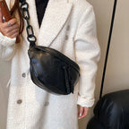 Grand sac banane en cuir tendance
