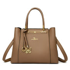 Sac cabas en cuir noir Rouge-Noir-Beige-Kaki-ShopGET® 