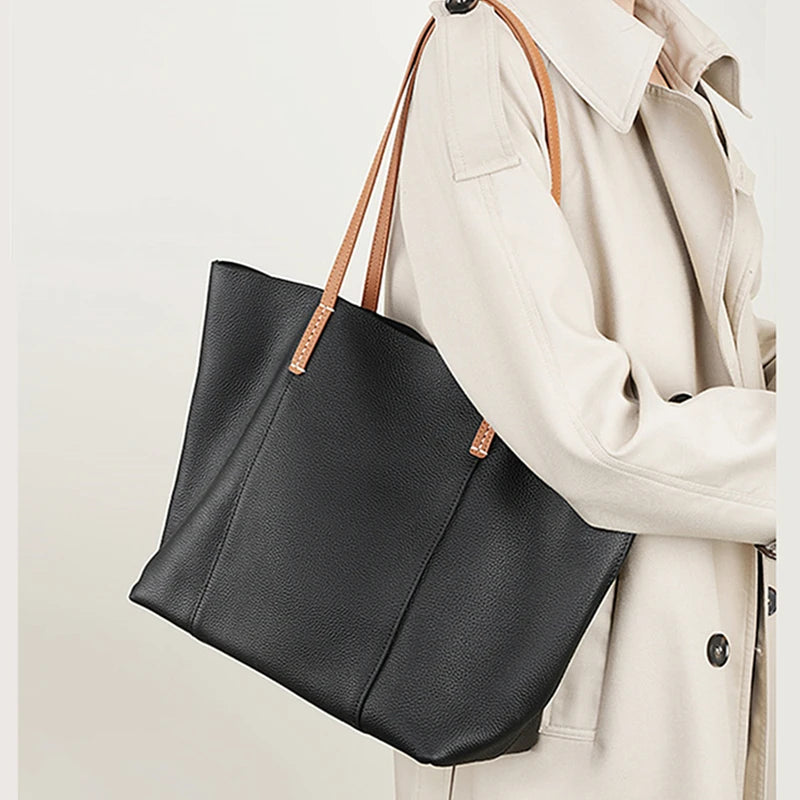 Sac cabas noir Elfort Blanc-Noir-Gris-ShopGET® 