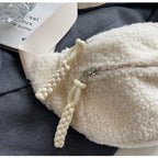 Grand sac banane velours pour femme