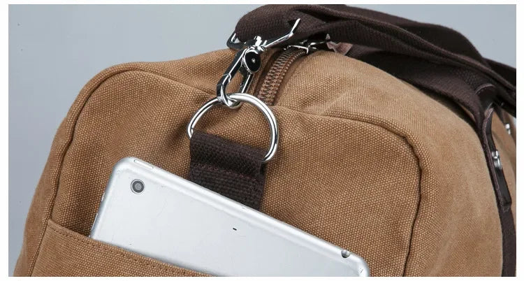 Sac weekend en toile canvas Kaki-Gris-Marron-Bleu-Noir-ShopGET® 