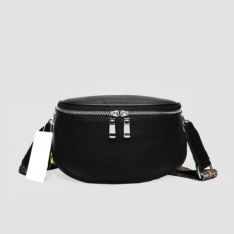 Sac banane femme chic authentique en cuir