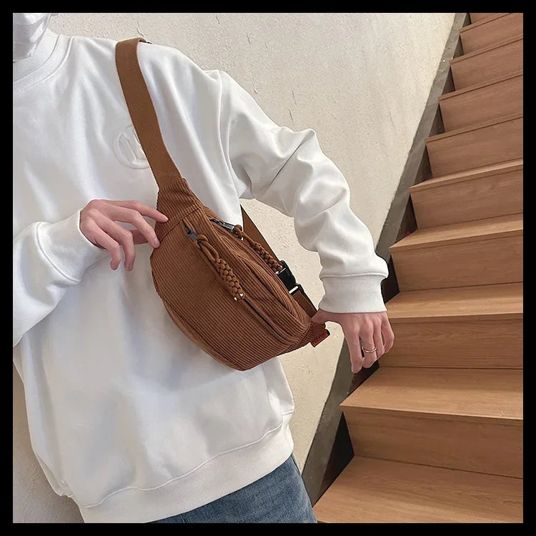 Sac banane marron pour homme