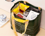Sac de courses premium Vert L-Beige L-Lattice L-Stripe L-Blanc S-Jaune S-ShopGET® 