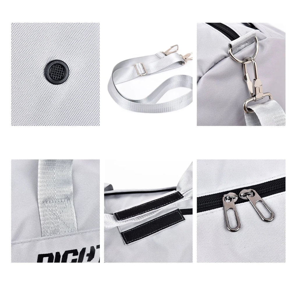 Sac polochon  multi-compartiment Gris-Noir-ShopGET® 