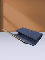 Portefeuille pochette femme de luxe Bleu-Apricot-Lotus-ShopGET® 