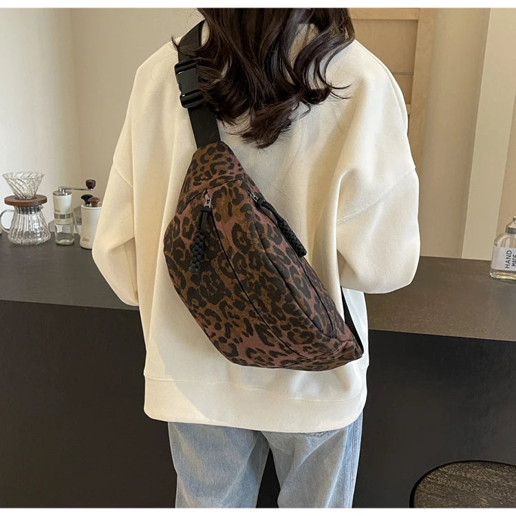 Sac banane bandoulière léopard