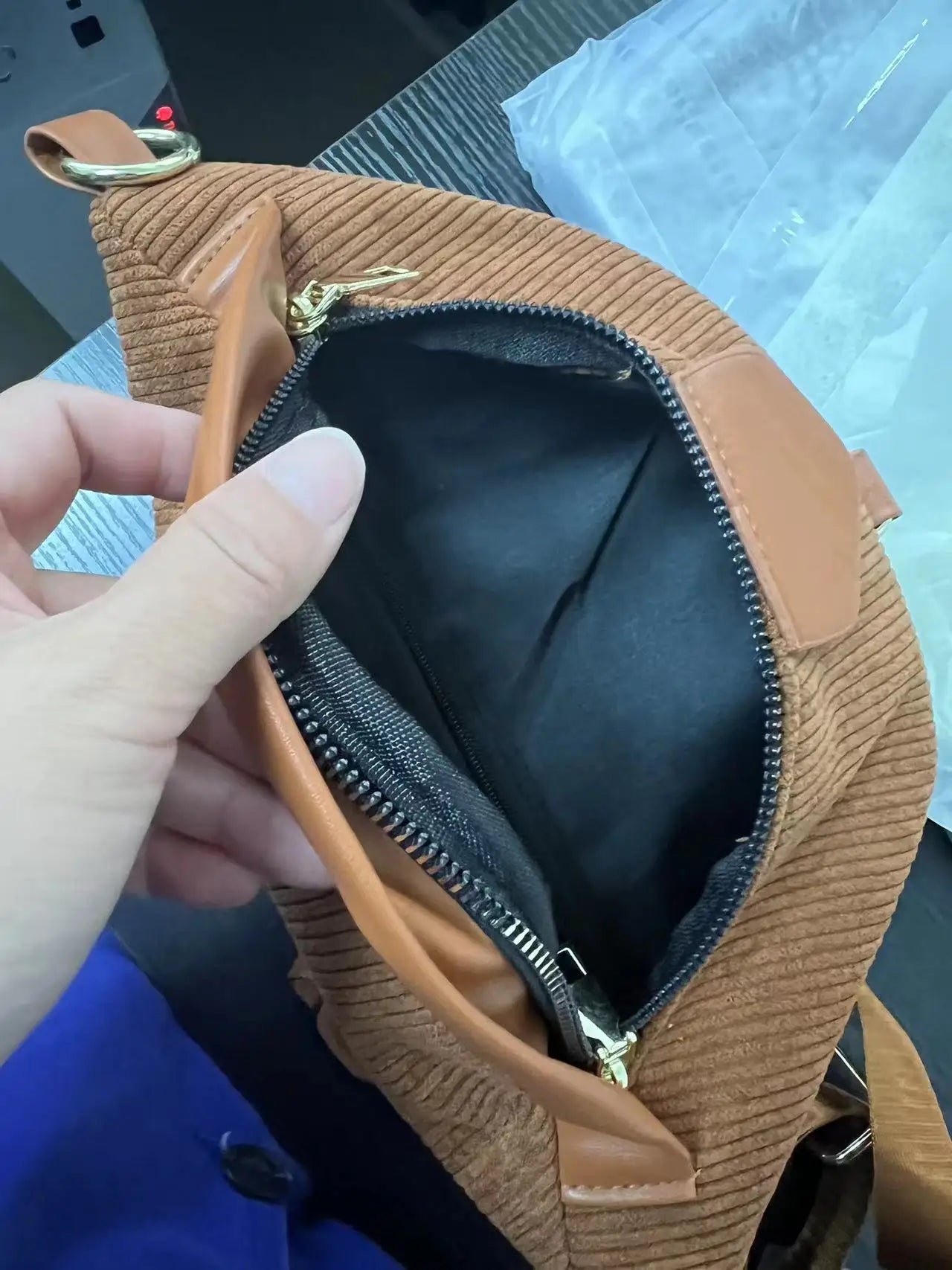 Sac banane femme en velours canvas - ShopGET®