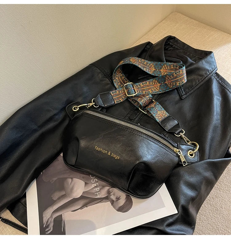 Sac banane en cuir artificiel femme