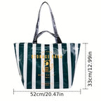 Sac de courses premium Vert L-Beige L-Lattice L-Stripe L-Blanc S-Jaune S-ShopGET® 