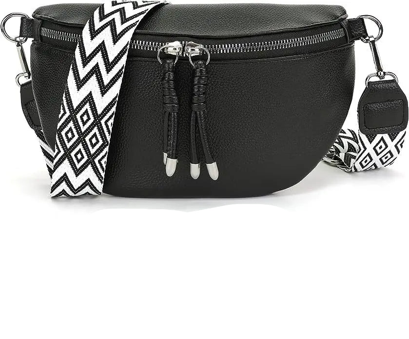 Sac banane femme chic vintage en cuir