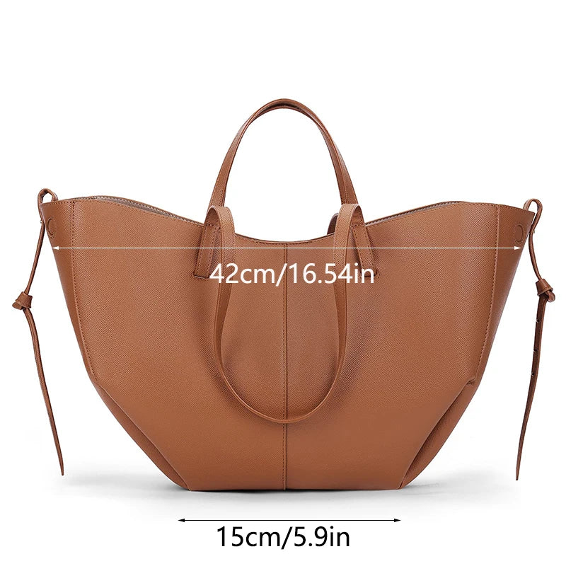 Sac cabas noir forme originale Marron Large-Noir Small-Marron Small-Noir Large-ShopGET® 