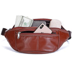 Sac banane en cuir multipoche homme