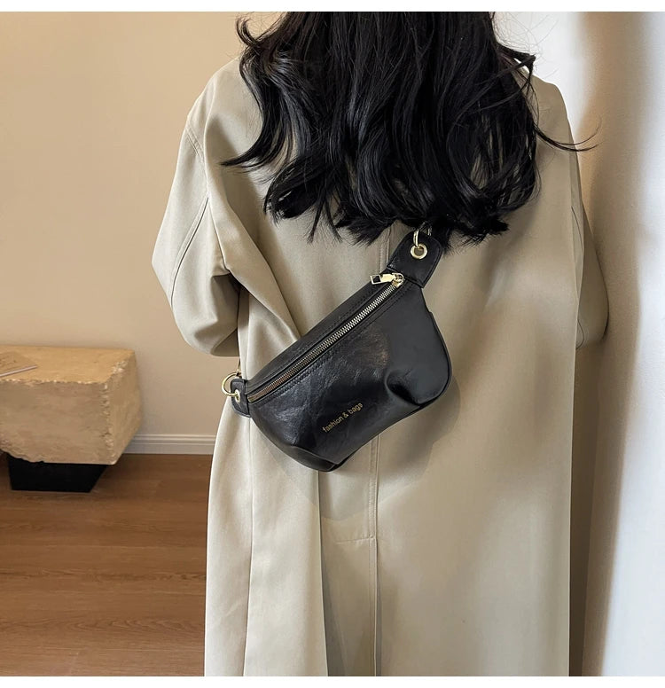 Sac banane en cuir artificiel femme