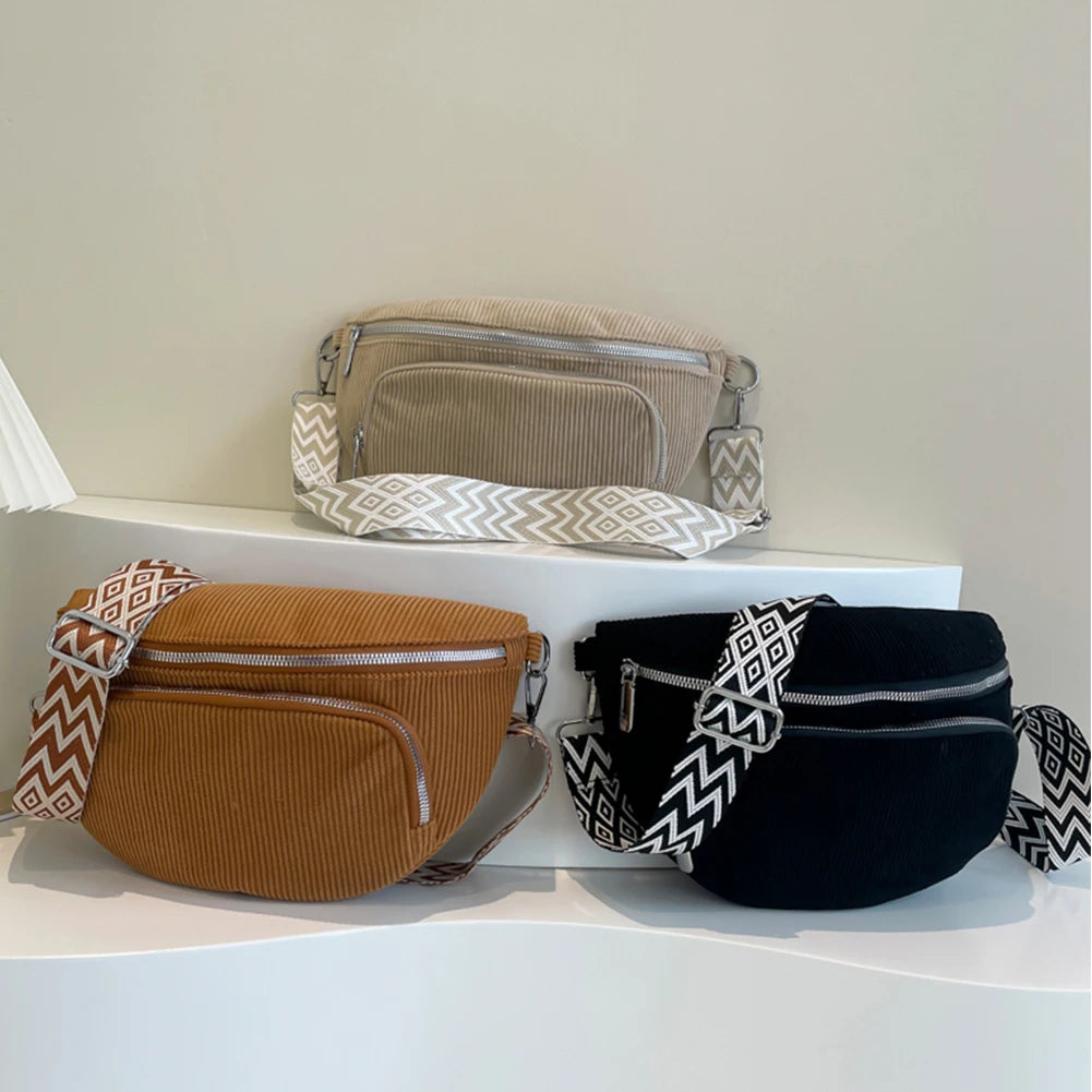 Sac banane femme grande taille en velours - ShopGET®