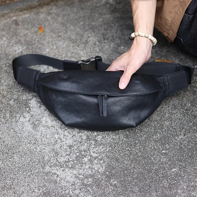 Sac banane imperméable en cuir pour homme - ShopGET®