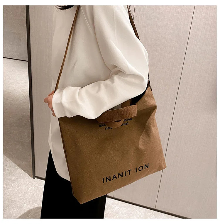 Sac de courses Japonaise Canvas Marron-kaki-Vert-Noir-Gris-ShopGET® 