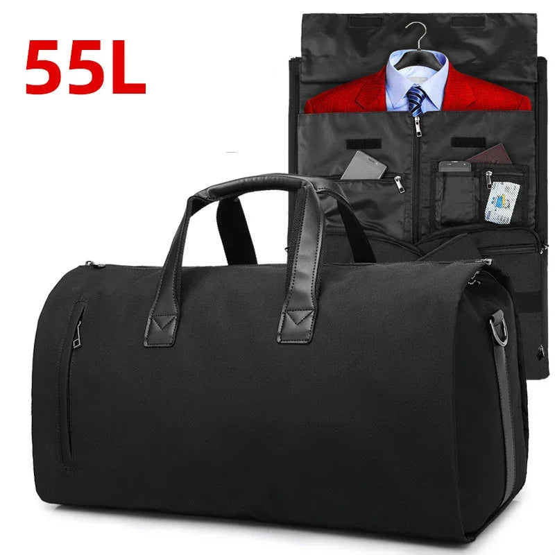 Grand sac weekend à bandoulière Gris-Noir-Gris Sombre-ShopGET® 