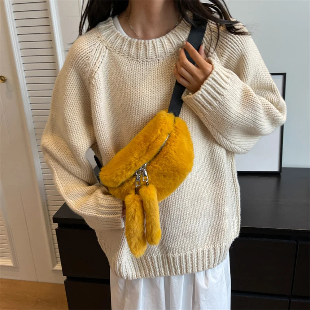 Sac banane velours côtelé femme de luxe