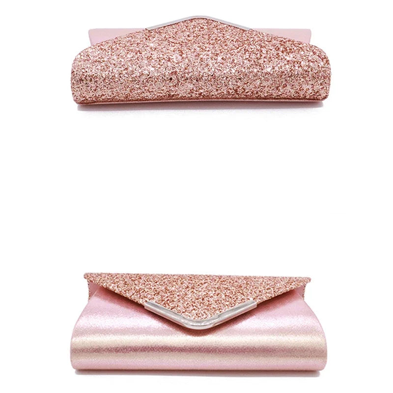 Pochette femme rose Bleu-Dorée-Argent-Noir-Rose-ShopGET® 