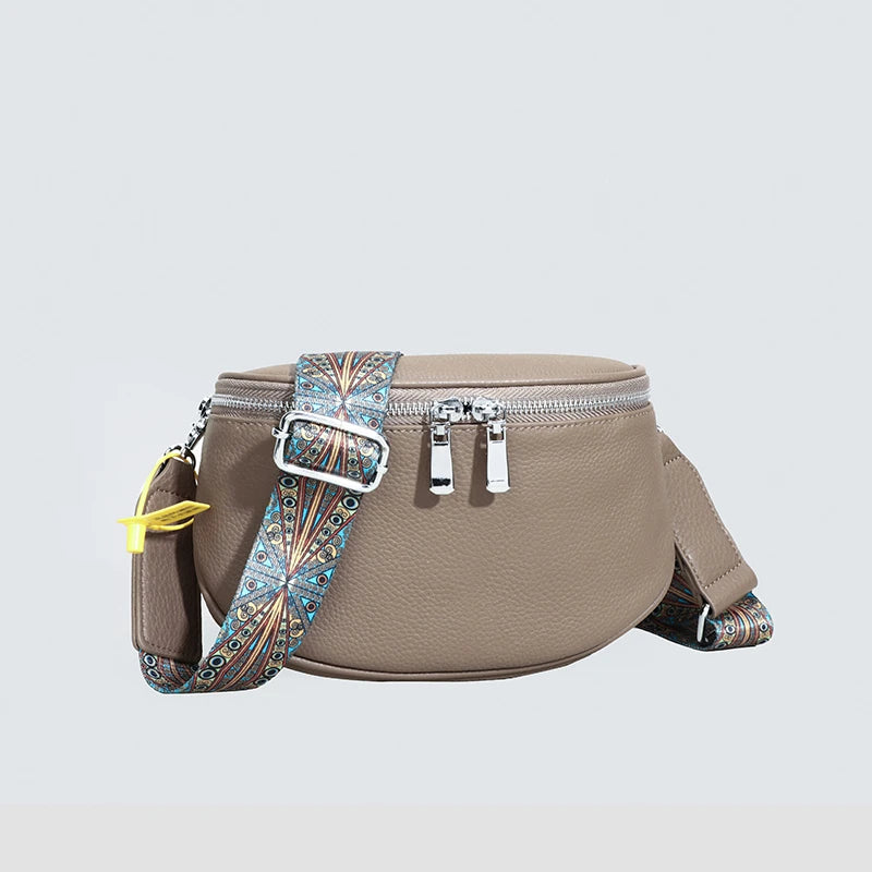 Sac banane femme chic authentique en cuir