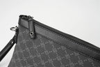 Petite pochette homme  luxe en plaid Noir-ShopGET® 