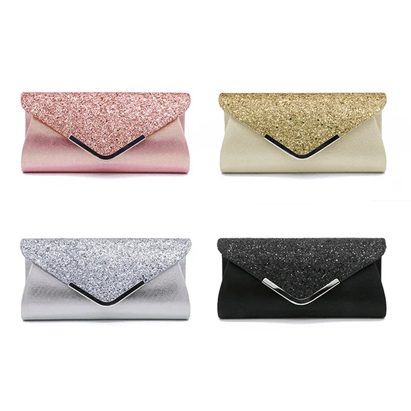 Pochette femme rose Bleu-Dorée-Argent-Noir-Rose-ShopGET® 