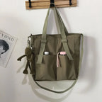 sac cabas tissu Oxford Beige A-Vert A-Bleu A-Beige B-Noir A-Bleu B-Noir B-Vert B-ShopGET® 