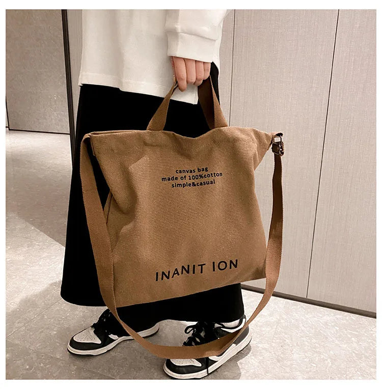 Sac de courses Japonaise Canvas Marron-kaki-Vert-Noir-Gris-ShopGET® 