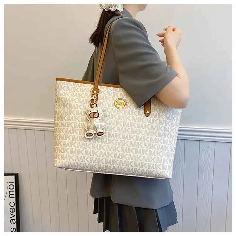 Sac cabas femme voyage de luxe Marron / 44x29x13cm / Offerte-Blanc / 44x29x13cm / Offerte-ShopGET® 