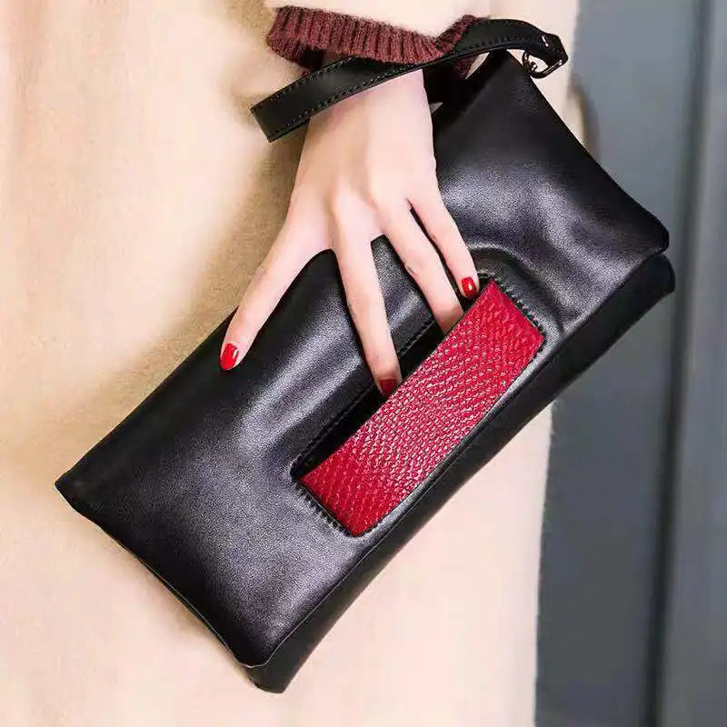 Porte monnaie pochette femme L Rouge 29x16.5cm-L Noir 9x16.5cm-S Rouge 24x14.5cm-S Noir  24x14.5cm-ShopGET® 