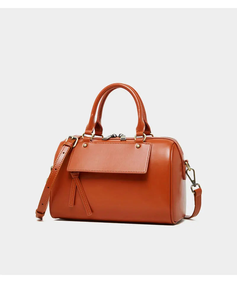 Sac cabas noir Genuine Leather Marron A-Marron B-Marron C-Gris-Noir-ShopGET® 