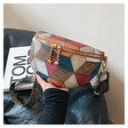 Grand sac banane en cuir femme