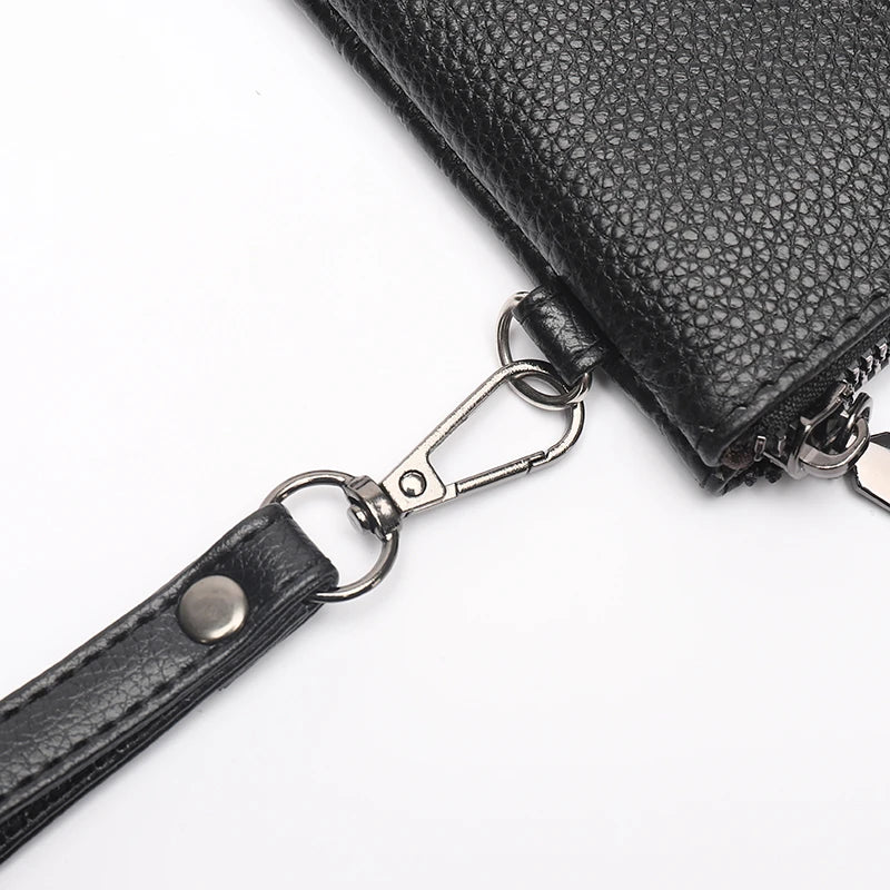 Pochette homme plat en cuir de haut qualité A / 24cm x 16cm x 2cm-B / 24cm x 16cm x 2cm-C / 24cm x 16cm x 2cm-D / 24cm x 16cm x 2cm-ShopGET® 