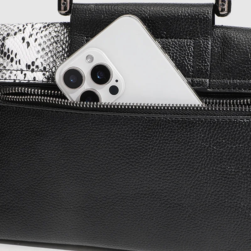 Pochette femme sac original Noir-Noir Blanc-Noir Rouge-ShopGET® 