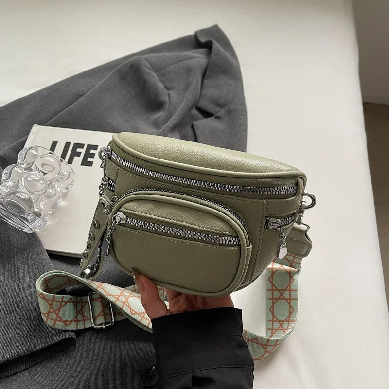 Petit sac banane cuir souple femme