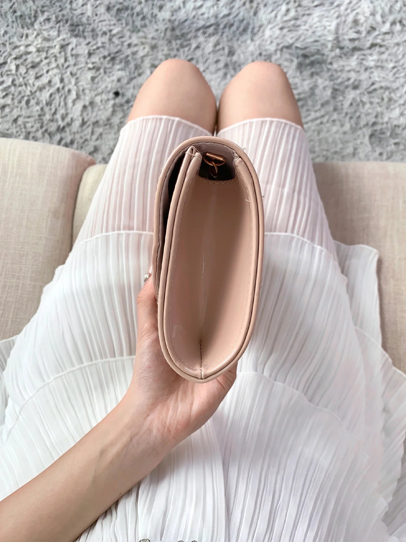 Pochette femme bandoulière minimaliste Kaki-Noir-Blanc-ShopGET® 