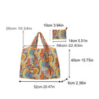 Sac de courses waterproof Noir-Floral pourpre-Orange floral-ShopGET® 