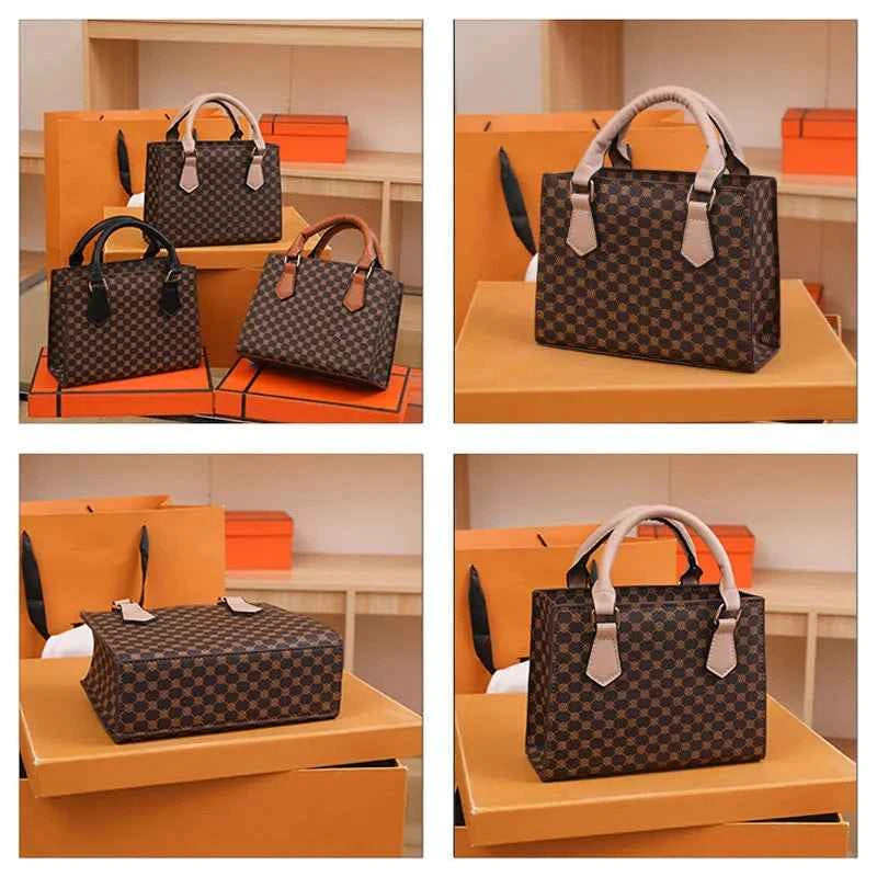 Sac cabas femme plaid marron Noir / 20x15x8cm-Marron / 20x15x8cm-Kaki / 20x15x8cm-ShopGET® 